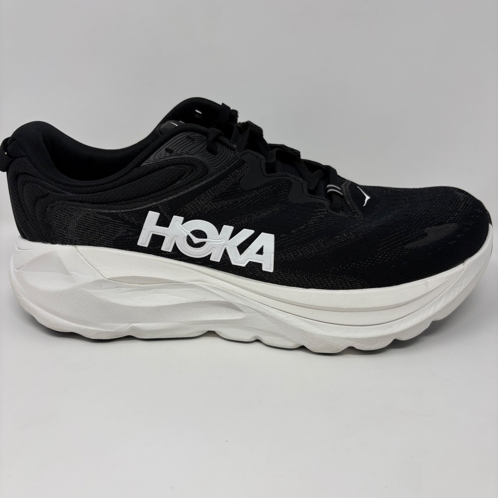 Hoka Gaviota 6 Mens Size 10.5 4E Extra Wide Black Running Shoes (1171936 BWHT)